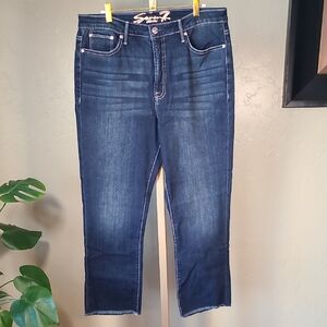 Seven7 Women's Ankle & Cropped Jeans - Blue Size 14